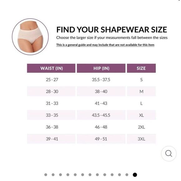 Curveez Women's Daily Striped Smoothing Briefs Light Compression Black XL NWT - Picture 3 of 12